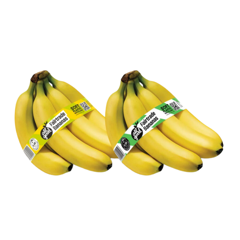 Two bunches of All Good bananas