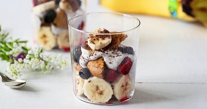 Vegan 'Cheats' Trifle with Banana and Berries